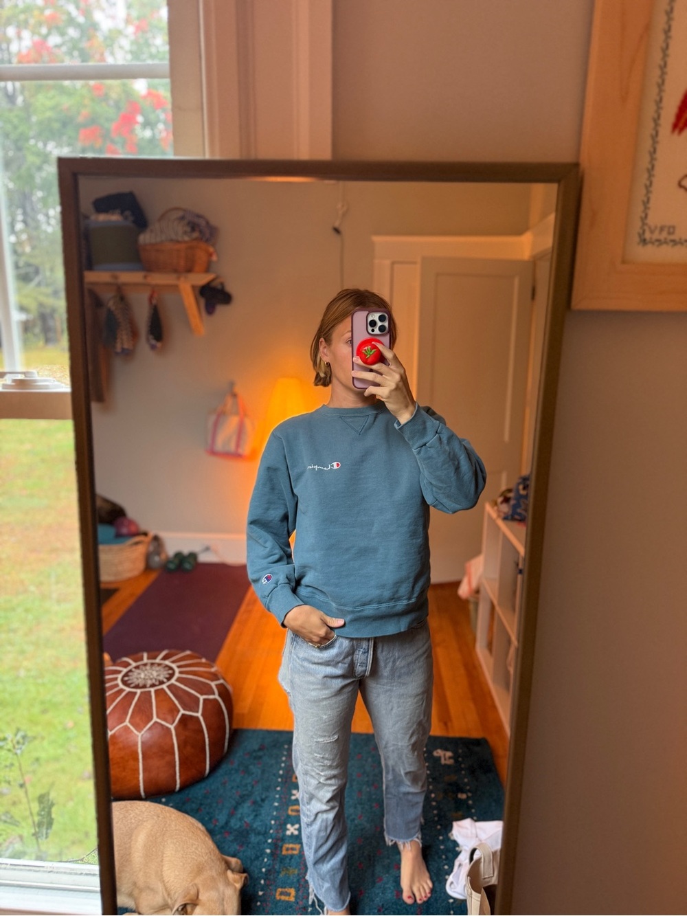Champion Crewneck Sweatshirt in Teal